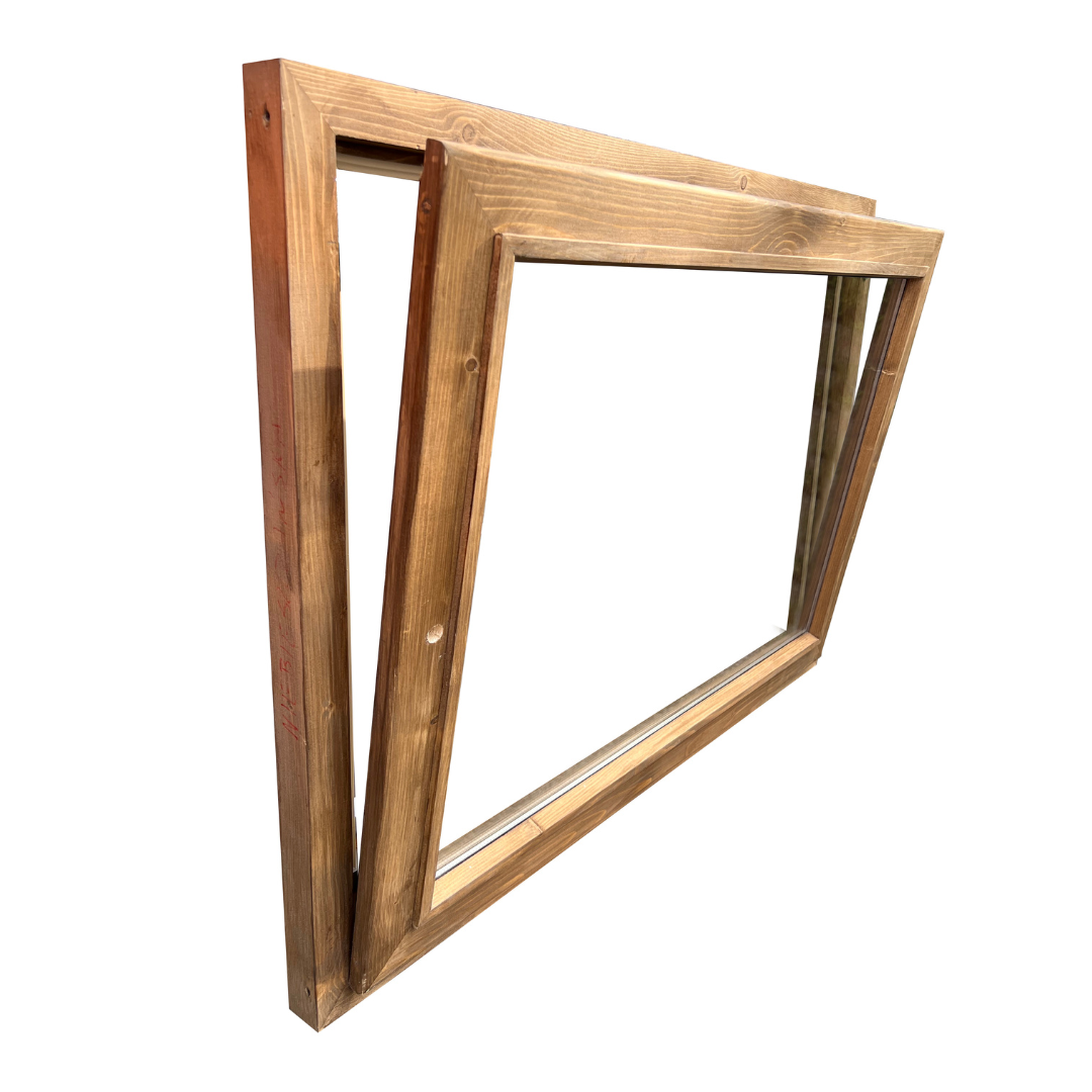 DREWNIANE OKNO ROZWIERNO-UCHYLNE DO DOMKU LETNISKOWEGO