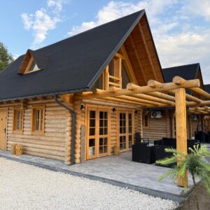 DOM Z BALI DREWNIANYCH - DOMEK Z BALI LETNISKOWY/CAŁOROCZNY 35m2 + PODDASZE