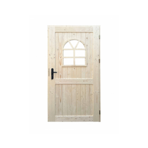 DRZWI DREWNIANE 100x200 Z OKIENKIEM ŁUKOWYM DRZWI NA WYMIAR