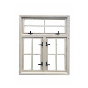 OKNO DREWNIANE OTWIERANE DO ZEWNĄTRZ 150x110 cm TRZYDZIELNE ZE SZPROSEM